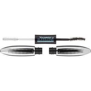 L'Oreal Paris Superstar Mascara Waterproof, 1 Pc, 0.41 fl oz, Blackest Black, Dual-Ended Length & Volume Lash Makeup