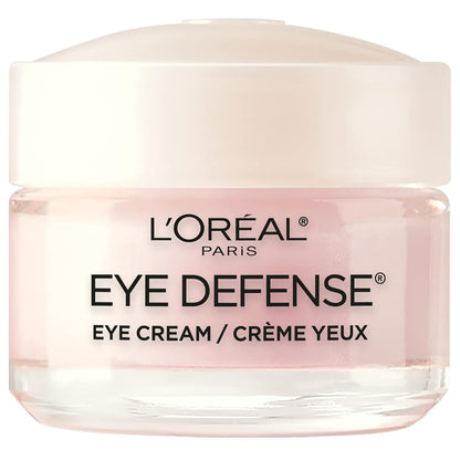 L'Oreal Paris Eye Defense Cream, 0.5 oz, Anti-Aging, With Caffeine & Hyaluronic Acid, Reduces Puffiness & Fine Lines