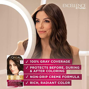 L'Oreal Paris Excellence Hair Color 9A Light Ash Blonde, 1 Pc, Triple Care, 8 Weeks Gray Coverage, All Hair Types