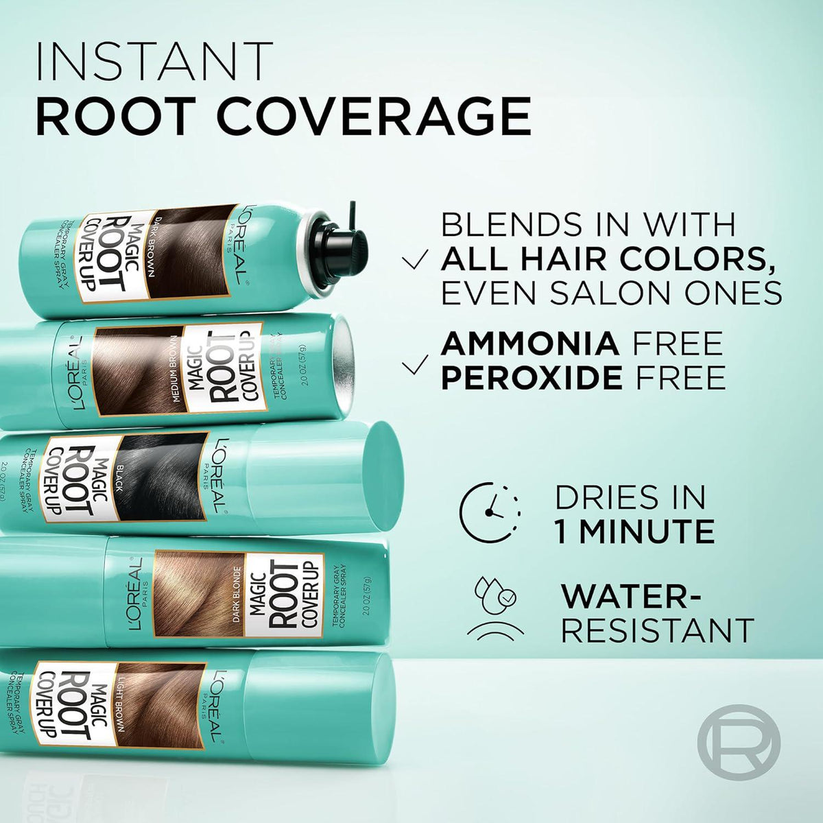 L'Oreal Paris L'Oreal Paris Magic Root Cover Up Gray Concealer Spray Black 2 Oz.(Packaging May Vary)