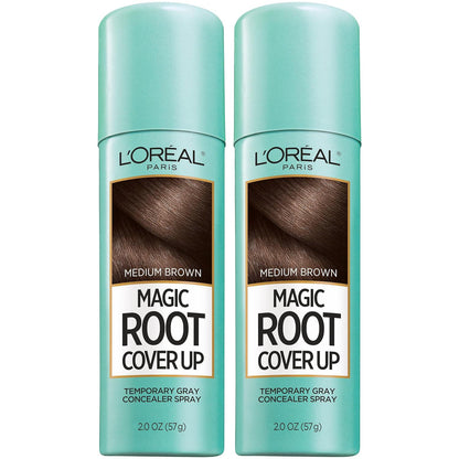 L'Oreal Paris L'Oreal Paris Magic Root Cover Up Gray Concealer Spray Medium Brown 4 Oz (2 Pack)