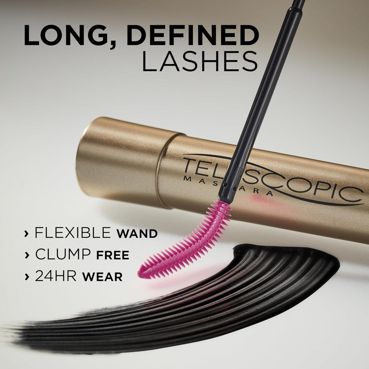 L'Oreal Paris Makeup Telescopic Original Lengthening Mascara, Blackest Black, 0.27 Fl Oz (1 Count),
