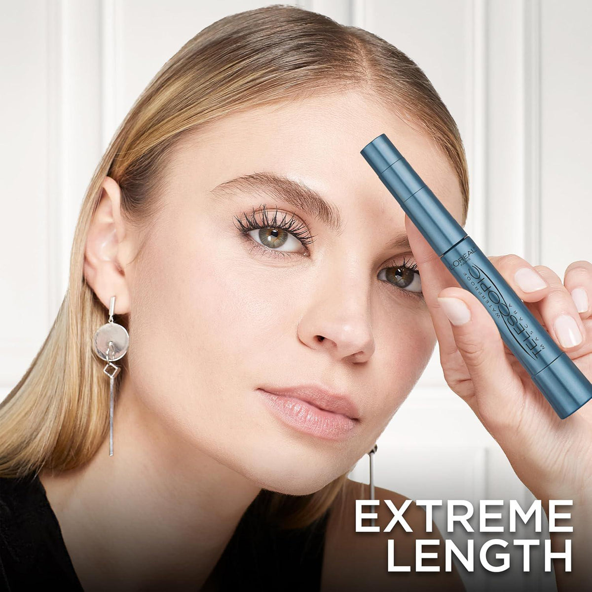 L'Oreal Paris Makeup Original Telescopic Lengthening Mascara, Waterproof Black,