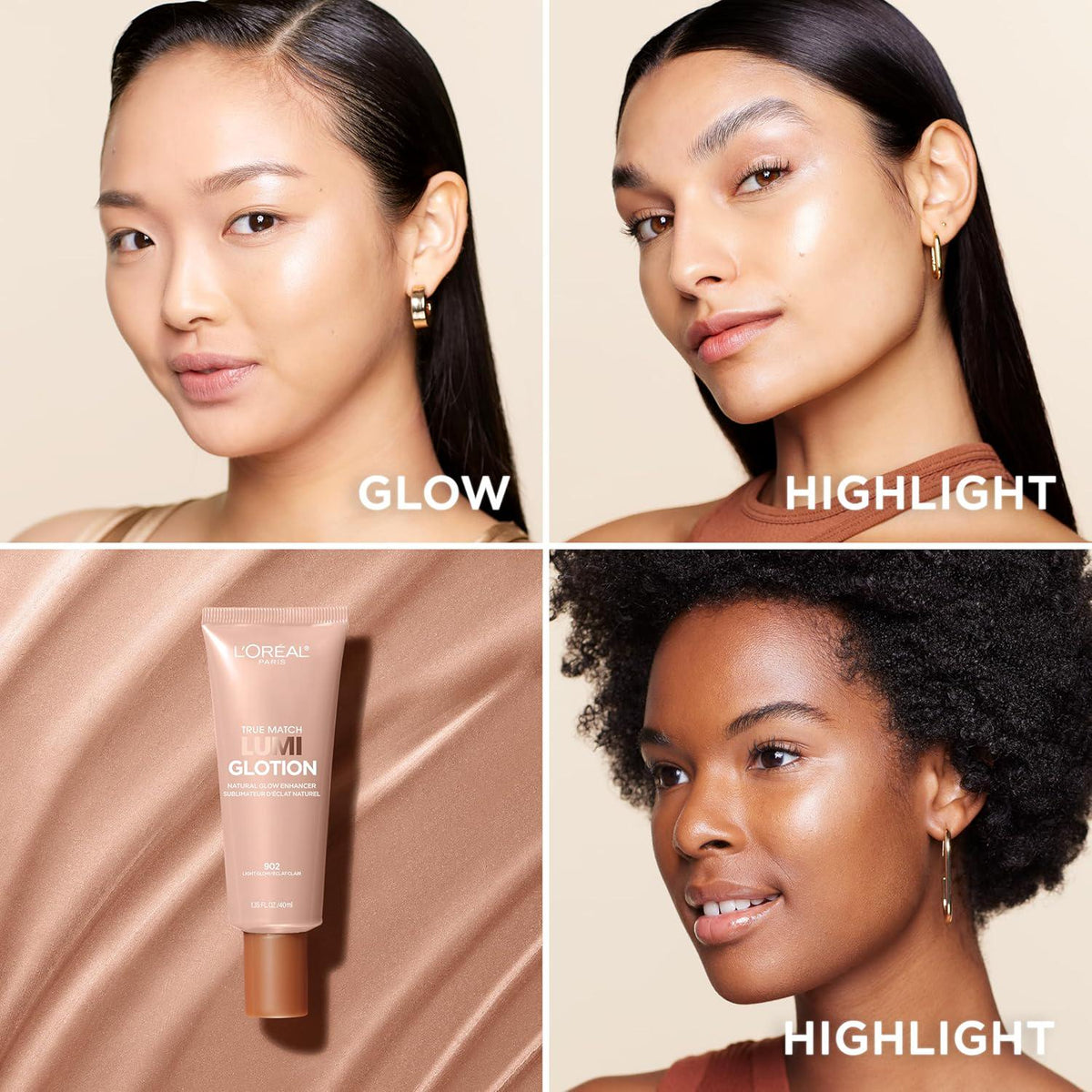 L'Oreal Paris L'Oreal Paris Makeup True Match Lumi Glotion, Natural Glow Enhancer, Illuminator Highlighter, Bronzing Drops For A Sun-Kissed Glow, 902 Light