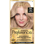 L'Oreal Paris Superior Preference Fade-Defying + Shine Permanent Hair Color, 8A Ash Blonde, Pack Of 1, Hair Dye,