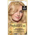 L'Oreal Paris Superior Preference Fade-Defying + Shine Permanent Hair Color, 8 Medium Blonde, Pack Of 1, Hair Dye,