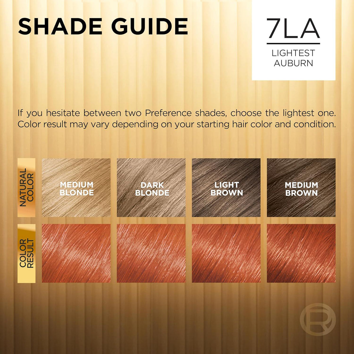 L'Oreal Paris Superior Preference Fade-Defying + Shine Permanent Hair Color, 7LA Lightest Auburn, Pack Of 1, Hair Dye,