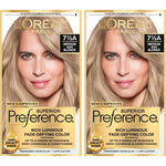 L'Oreal Paris Superior Preference Luminous Fade-Defying Permanent Hair Color, Hair Dye For Up To 9 Weeks Of Radiance, Medium Ash Blonde 7.5A, 1 Hair Dye Kit (Pack Of 2),