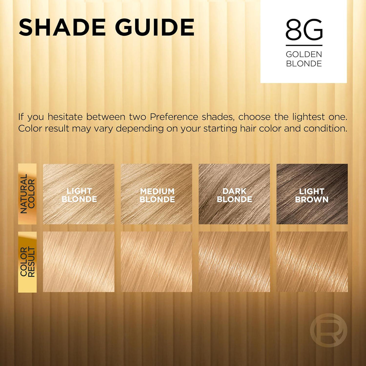 L'Oreal Paris Superior Preference Fade-Defying + Shine Permanent Hair Color, 8G Golden Blonde, Pack Of 1, Hair Dye,