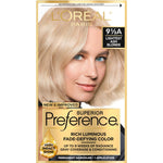 L'Oreal Paris Superior Preference Fade-Defying + Shine Permanent Hair Color, 9.5A Lightest Ash Blonde, Pack Of 1, Hair Dye,