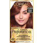 L'Oreal Paris Superior Preference Fade-Defying + Shine Permanent Hair Color, 5.5AM Medium Copper Brown, Pack Of 1, Hair Dye,
