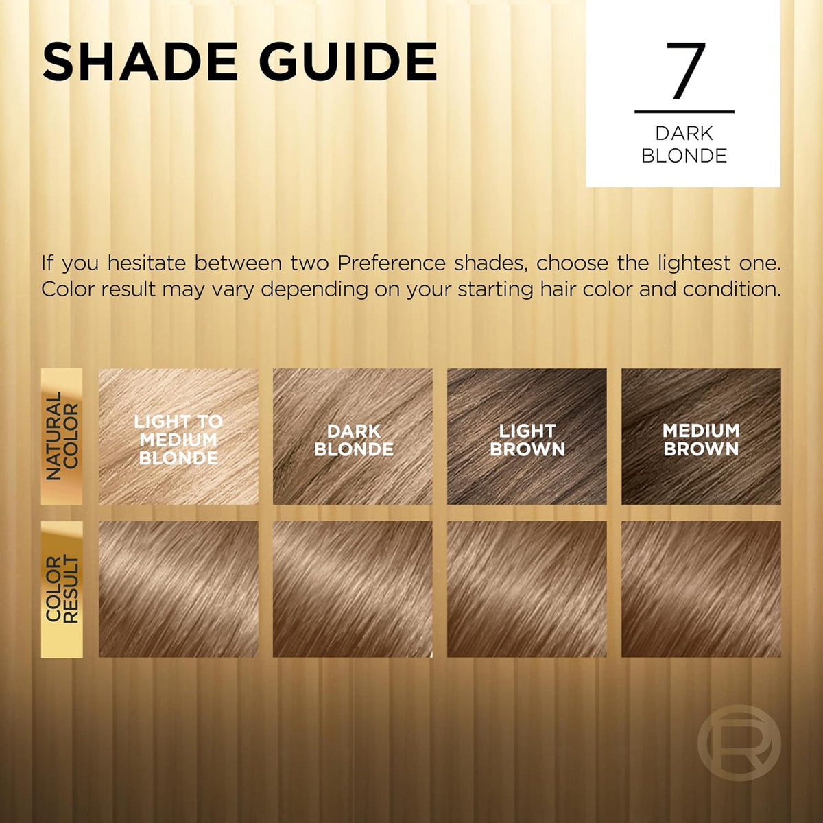 L'Oreal Paris Superior Preference Fade-Defying + Shine Permanent Hair Color, 7 Dark Blonde, Pack Of 1, Hair Dye,