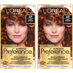 L'Oreal Paris Superior Preference Luminous Fade-Defying Permanent Hair Color, Hair Dye For Up To 9 Weeks Of Radiance, Light Auburn 6R, 1 Hair Dye Kit (Pack Of 2),