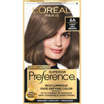 L'Oreal Paris Superior Preference Luminous Fade-Defying Permanent Hair Color, Hair Dye For Up To 9 Weeks Of Radiance, Light Ash Brown 6A, 1 Hair Dye Kit,