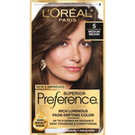 L'Oreal Paris Superior Preference Fade-Defying + Shine Permanent Hair Color, 5 Medium Brown, Pack Of 1, Hair Dye,