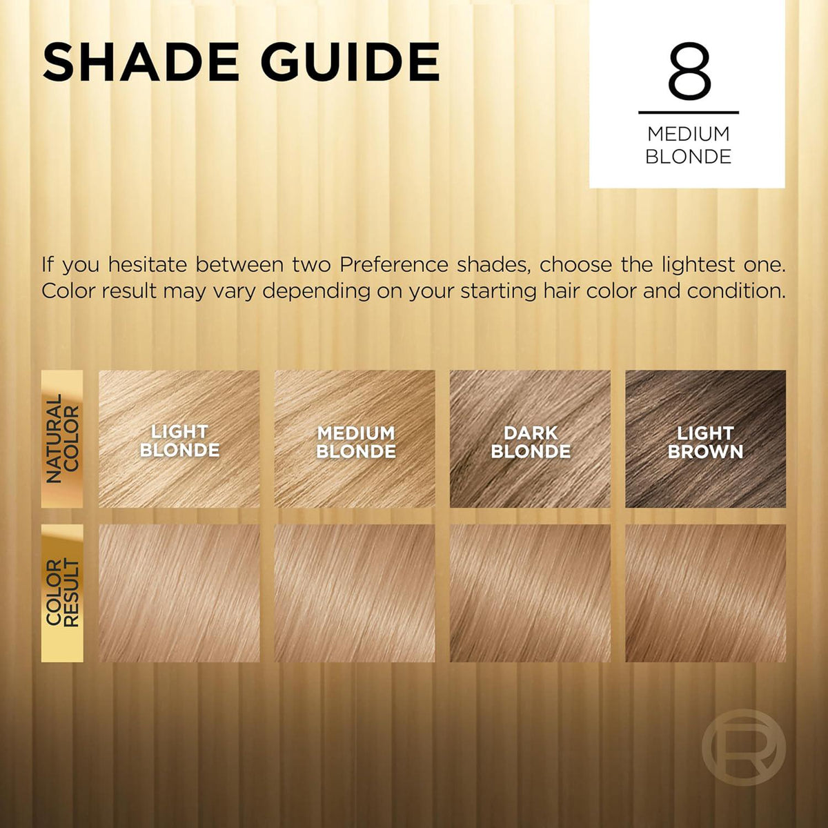 L'Oreal Paris Superior Preference Fade-Defying + Shine Permanent Hair Color, 8 Medium Blonde, Pack Of 1, Hair Dye,