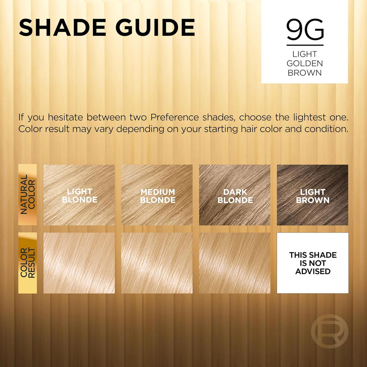 L'Oreal Paris Superior Preference Fade-Defying + Shine Permanent Hair Color, 9G Light Golden Blonde, Pack Of 1, Hair Dye,