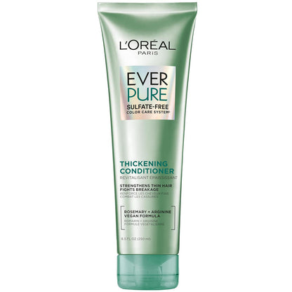 L'Oreal Paris EverPure Conditioner, 8.5 fl oz, 1 Pc, Sulfate-Free, Thickens Fragile Hair, With Rosemary, Pack Varies