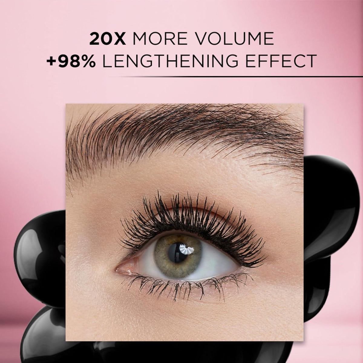 L'Oreal Paris L'Oreal Paris Voluminous Makeup Lash Paradise Mascara, Voluptuous Volume, Intense Length, Feathery Soft Full Lashes, No Flaking, No Smudging, No Clumping, Black Brown, 0.25 Fl Oz (Pack Of 1)