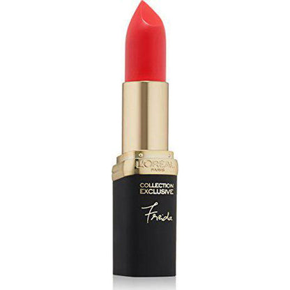 L'Oreal Paris Colour Riche Lipstick 405 Freida's Red 0.13 oz, Exclusive Reds Collection, creamy texture, bold red shade with rich color finish
