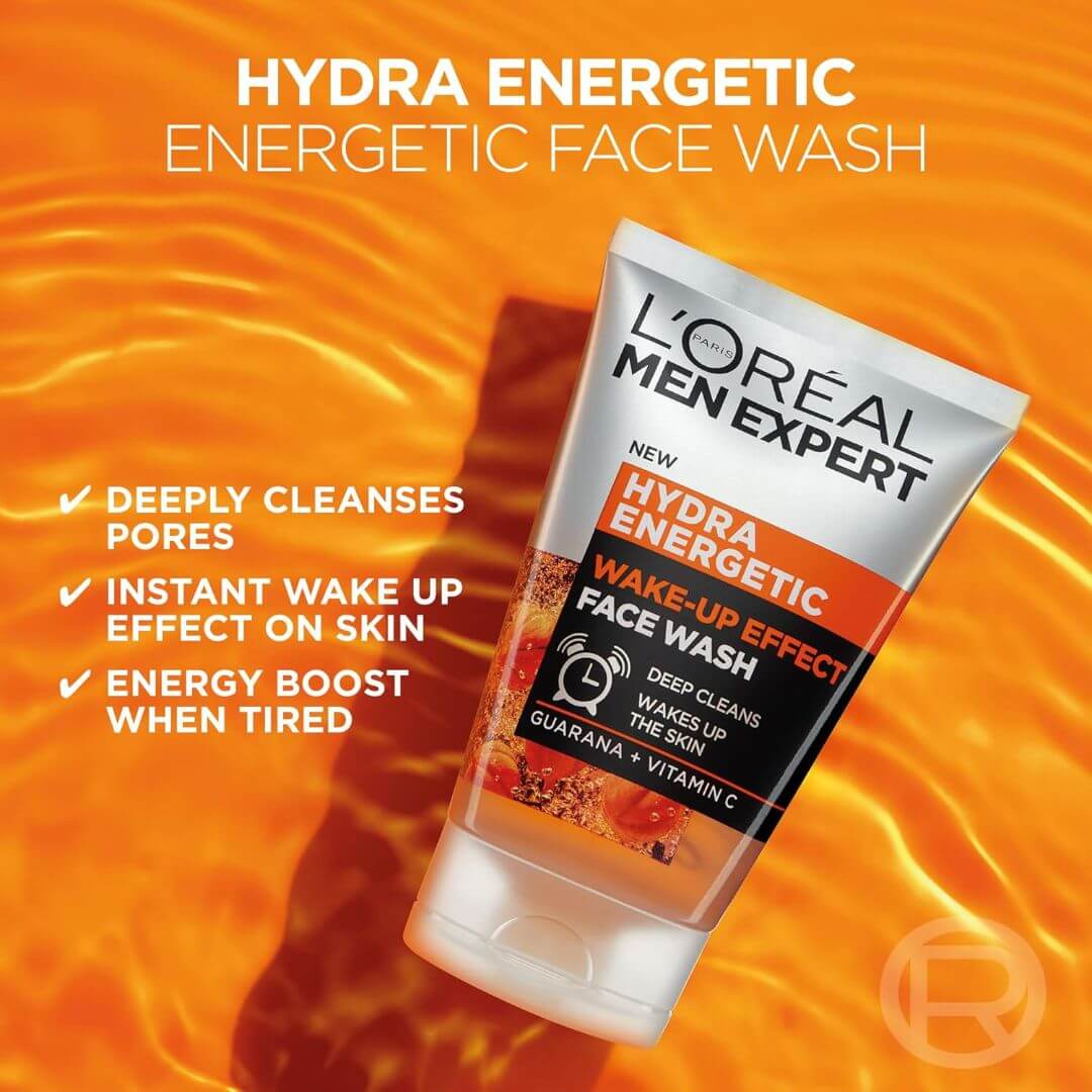 L'Oreal Paris Men Expert Hydra Energetic Wake-Up Effect Face Wash 100ml,3600523718269