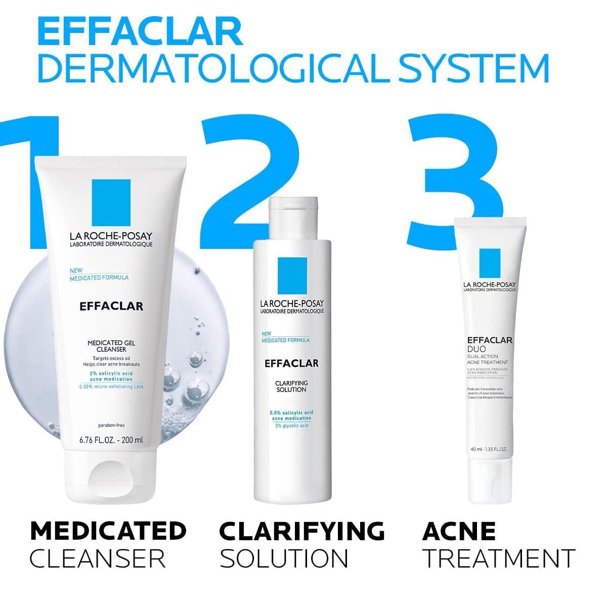 La Roche-Posay Effaclar Cleanser, 1 Pc, 2% Salicylic Acid, Foaming Face Wash, Oil-Free, Acne Treatment