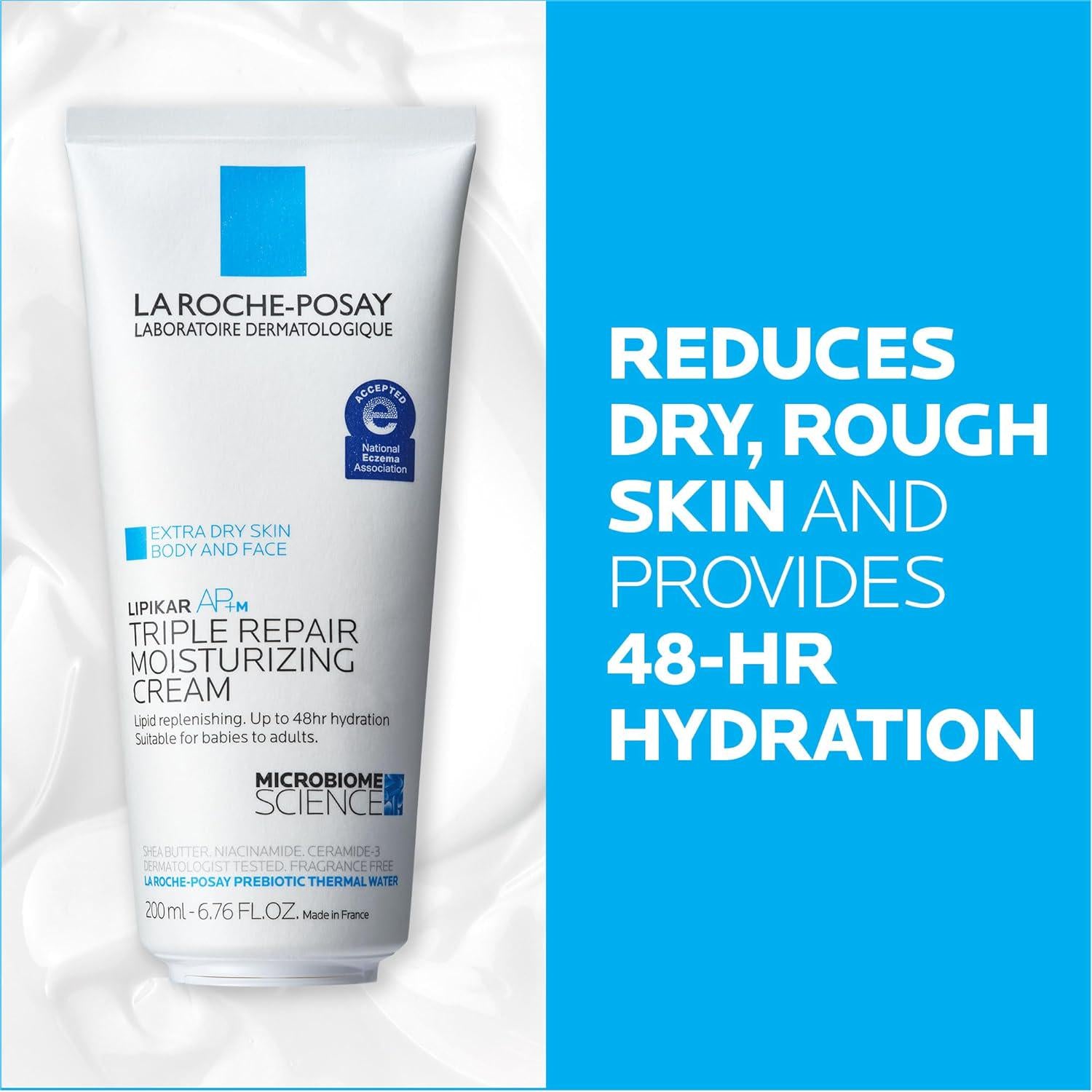 La Roche-Posay Lipikar AP+ Triple Repair Moisturizing Cream | Face And Body Lotion For Dry Skin | Shea Butter And Niacinamide Moisturizer | Gentle Face And Body Cream For Dry, Rough And Sensitive Skin,Does not Apply