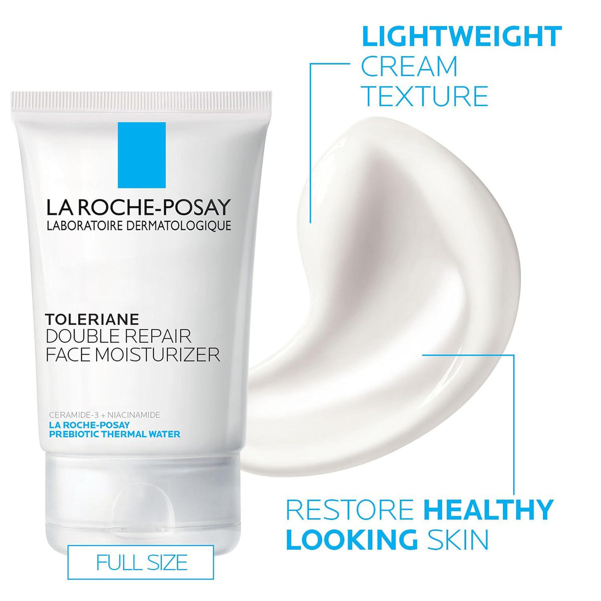 La Roche-Posay Toleraine Skin Care Set, Double Repair Face Moisturizer 100ml And Purifying Foaming Facial Cleanser 50ml, Oil Free Moisturizer And Face Wash For Oily Skin, Formulated With Niacinamide,