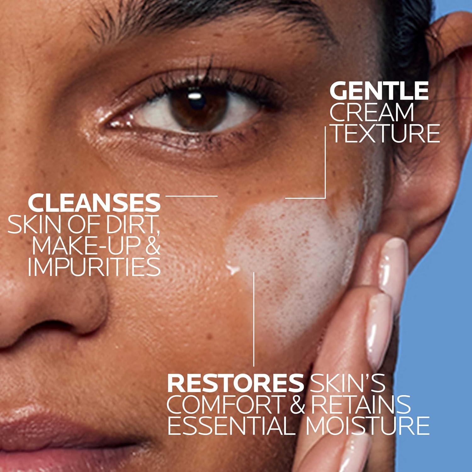 La Roche-Posay Toleriane Hydrating Gentle Face Cleanser, Hydrating Facial Cleanser With Niacinamide + Ceramides, Daily Face Wash For Dry Skin To Normal Skin, Sensitive Skin Tested, Fragrance Free,