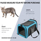 Large Cat Carriers Dog Carrier Pet Carrier For Large Cats Dogs Puppies Up To 25Lbs, Big Dog Carrier Soft Sided, Collapsible Travel Puppy Carrier - Large - Blue,