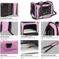 Large Cat Carriers Dog Carrier Pet Carrier For Large Cats Dogs Puppies Up To 25Lbs, Big Dog Carrier Soft Sided, Collapsible Travel Puppy Carrier - Large - Pink,