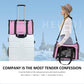 Large Cat Carriers Dog Carrier Pet Carrier For Large Cats Dogs Puppies Up To 25Lbs, Big Dog Carrier Soft Sided, Collapsible Travel Puppy Carrier - Large - Pink,
