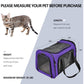Large Cat Carriers Dog Carrier Pet Carrier For Large Cats Dogs Puppies Up To 25Lbs, Big Dog Carrier Soft Sided, Collapsible Travel Puppy Carrier - Large - Purple,