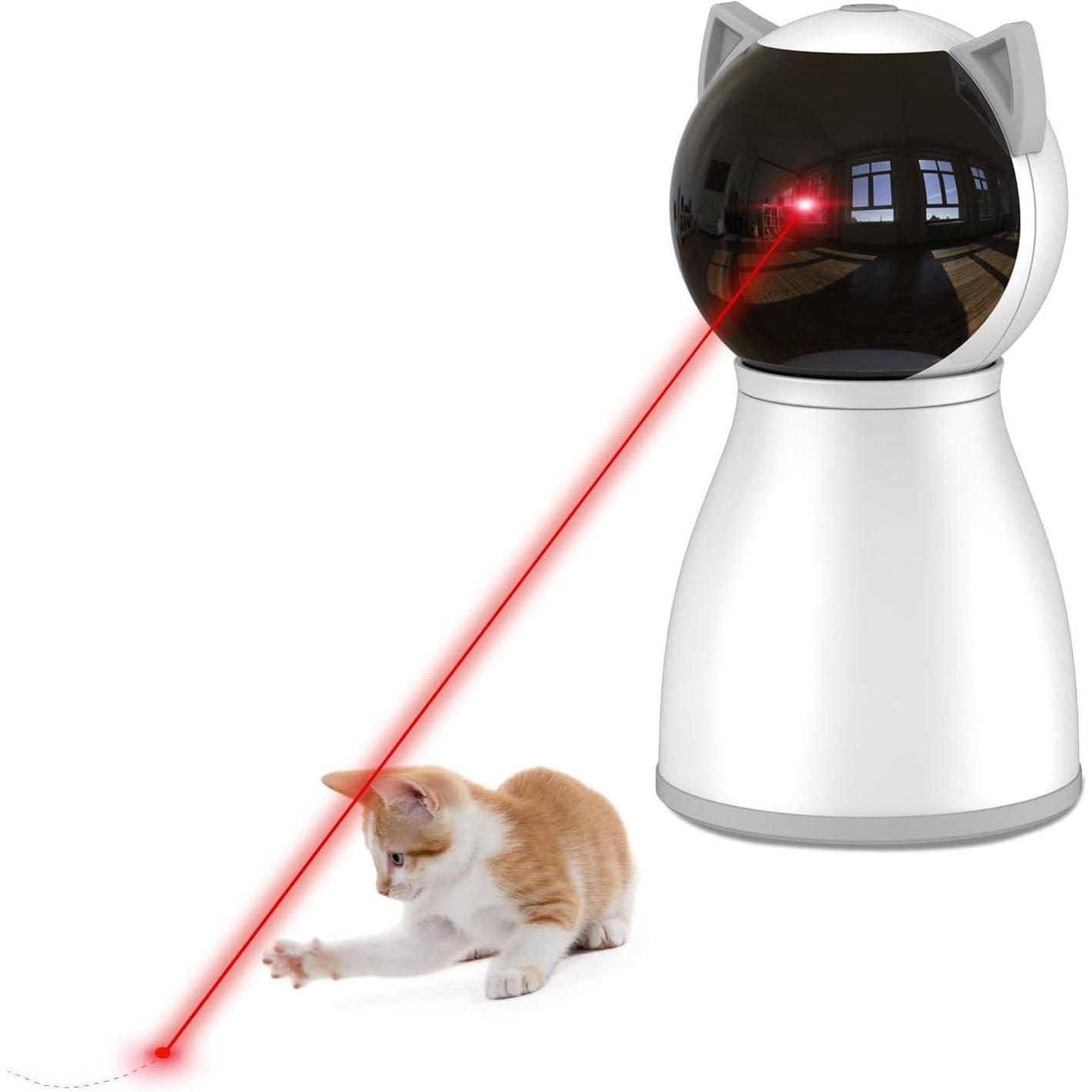 Laser Cat Toy Motion Activated Rechargeable Interactive Light for Indoor Cats Random Trajectory 4th Gen