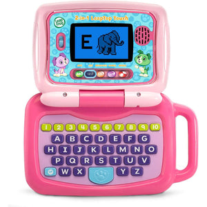 LeapFrog 2-in-1 Leaptop Touch, Educational Toy Laptop for Toddlers, Pink