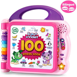 LeapFrog Scout and Violet 100 Words Book Purple Interactive Educational Toy for Toddlers Learning Words