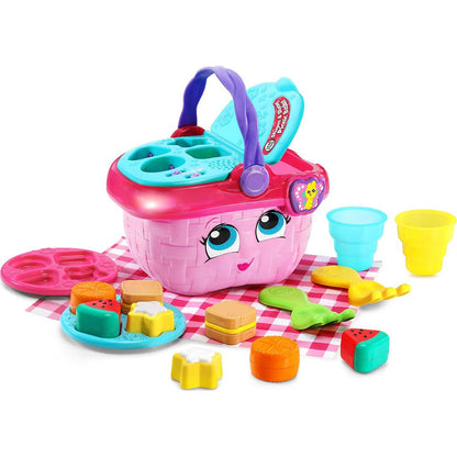 LeapFrog Shapes and Sharing Picnic Basket Pink Interactive Toy for Toddlers with Accessories for Learning and Play
