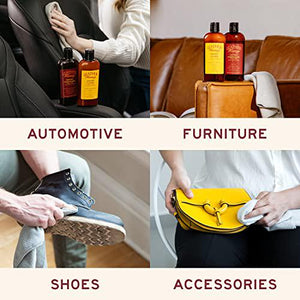 Leather Honey Leather Cleaner 8 oz Safe for All Leather Vinyl Faux Deep Clean Made in USA Since 1968