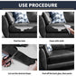 Leather Repair Patch Leather Repair Tape, 3 X 60 Inches Leather Repair Patch For Furniture,Vinyl Repair Kit Leather Couch Patch For Sofas, Furniture, Car Seats, Office Chairs(Gray),