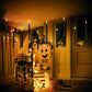 Leejec Floating Candles With Magic Wand Remote (6/18H Timer), 10pcs Of 10.8 Hanging Flameless Taper Candles, Flickering Warm White LED, Halloween Decorations, Home Decor, Witch Wizard Gift (Black),