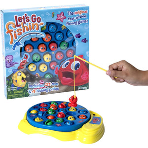 Let’s Go Fishin Game Original Fast Action Fishing Game for Kids 1 to 4 Players by Pressman