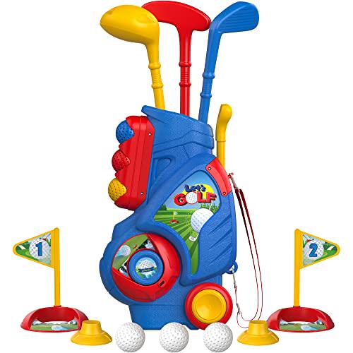 Liberry Kids Golf Set with Shoulder Strap Indoor Outdoor Toddler Golf Toys for Boys Girls Age 1 to 5