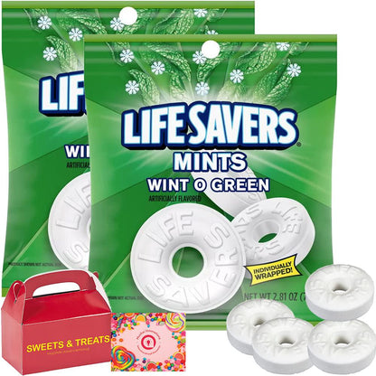 Life Savers Wintergreen Mints, Individually Wrapped, 2 Bags, Wintergreen Flavor