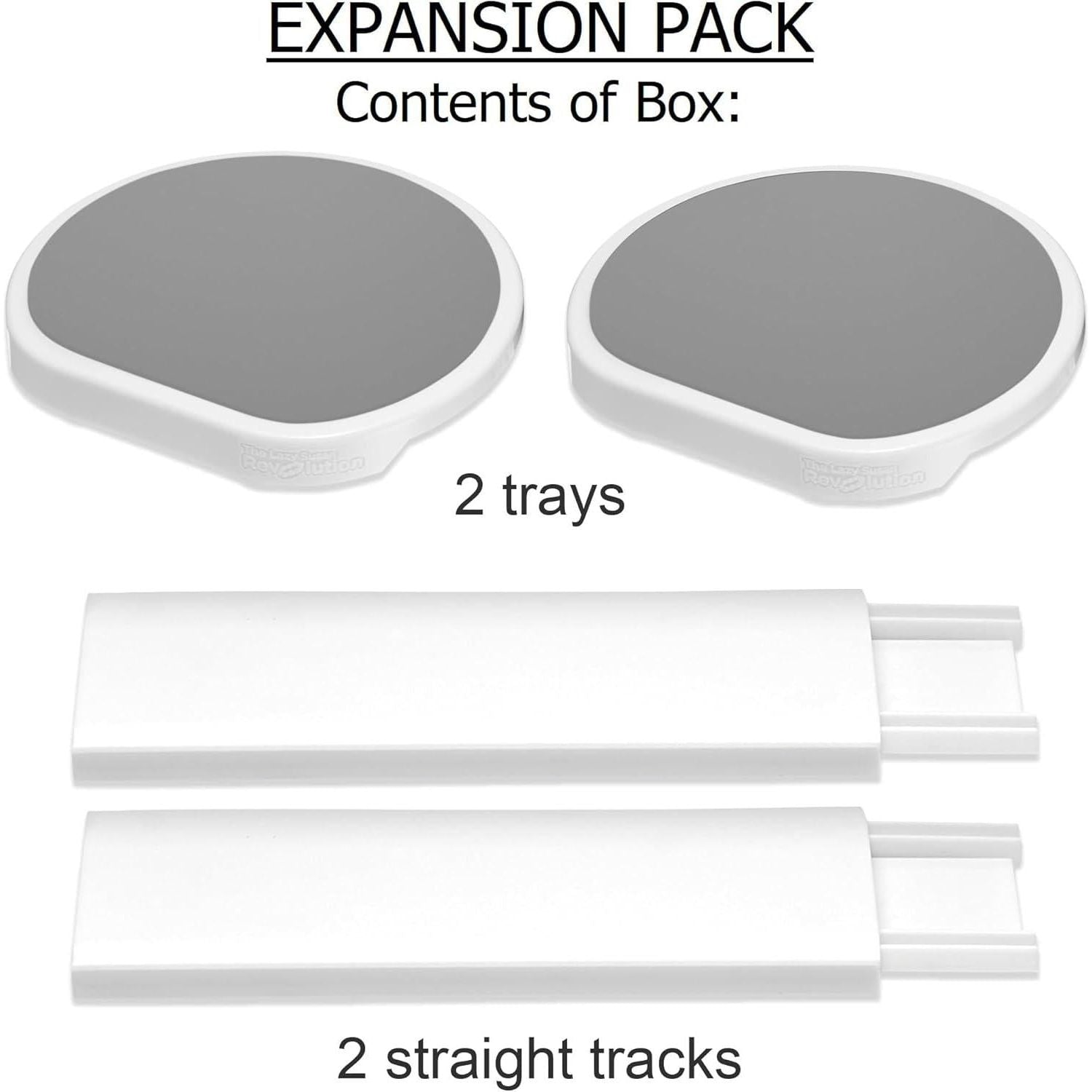 Light Gray - Expansion Pack - 2 Straight Tracks And 2 Trays. Does Not Work Without The Lazy Susan Revolution Full Set (Sold Separately).,860011982968