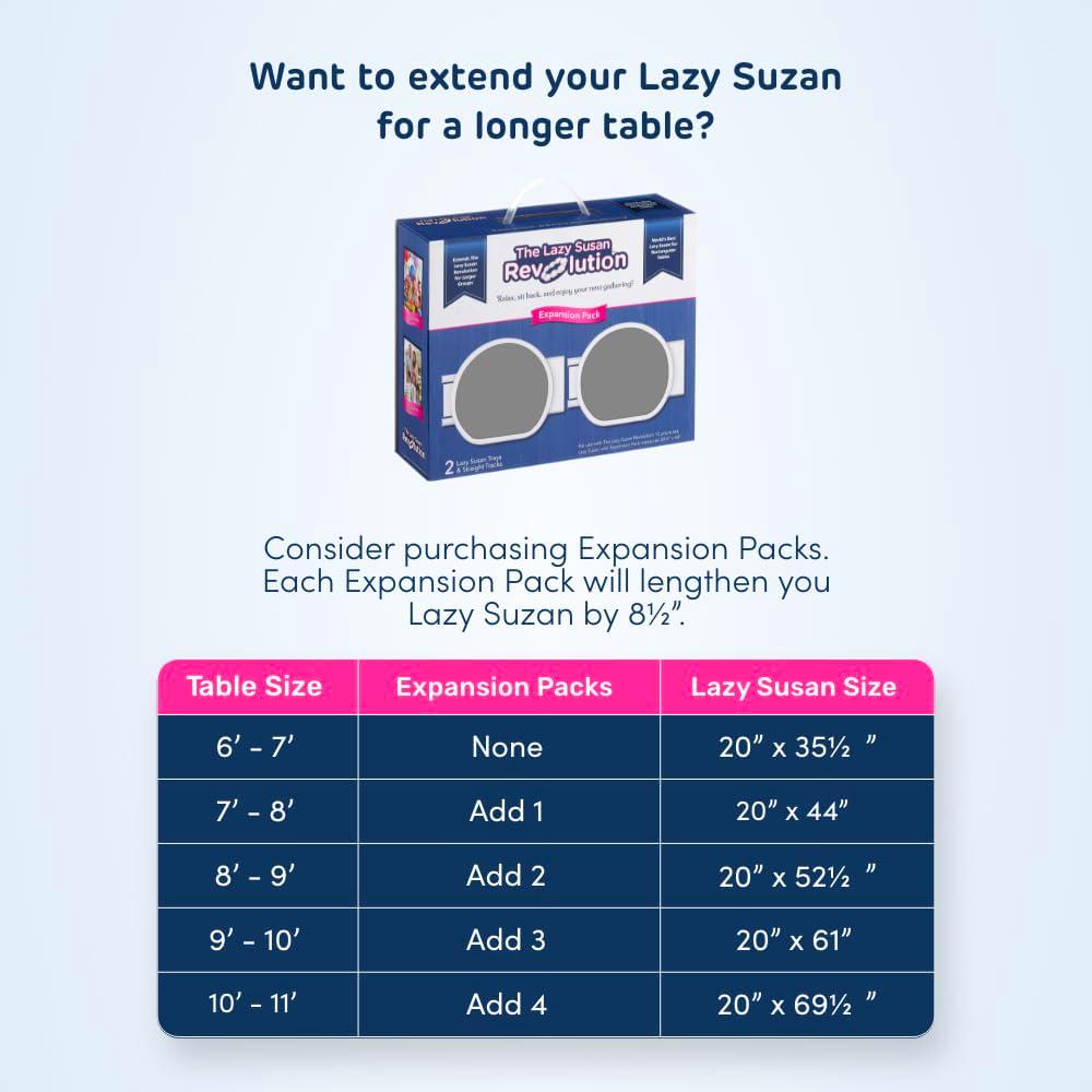 Light Gray - Expansion Pack - 2 Straight Tracks And 2 Trays. Does Not Work Without The Lazy Susan Revolution Full Set (Sold Separately).,860011982968
