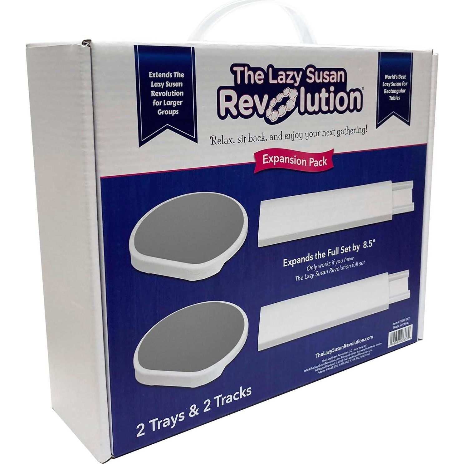 Light Gray - Expansion Pack - 2 Straight Tracks And 2 Trays. Does Not Work Without The Lazy Susan Revolution Full Set (Sold Separately).,860011982968
