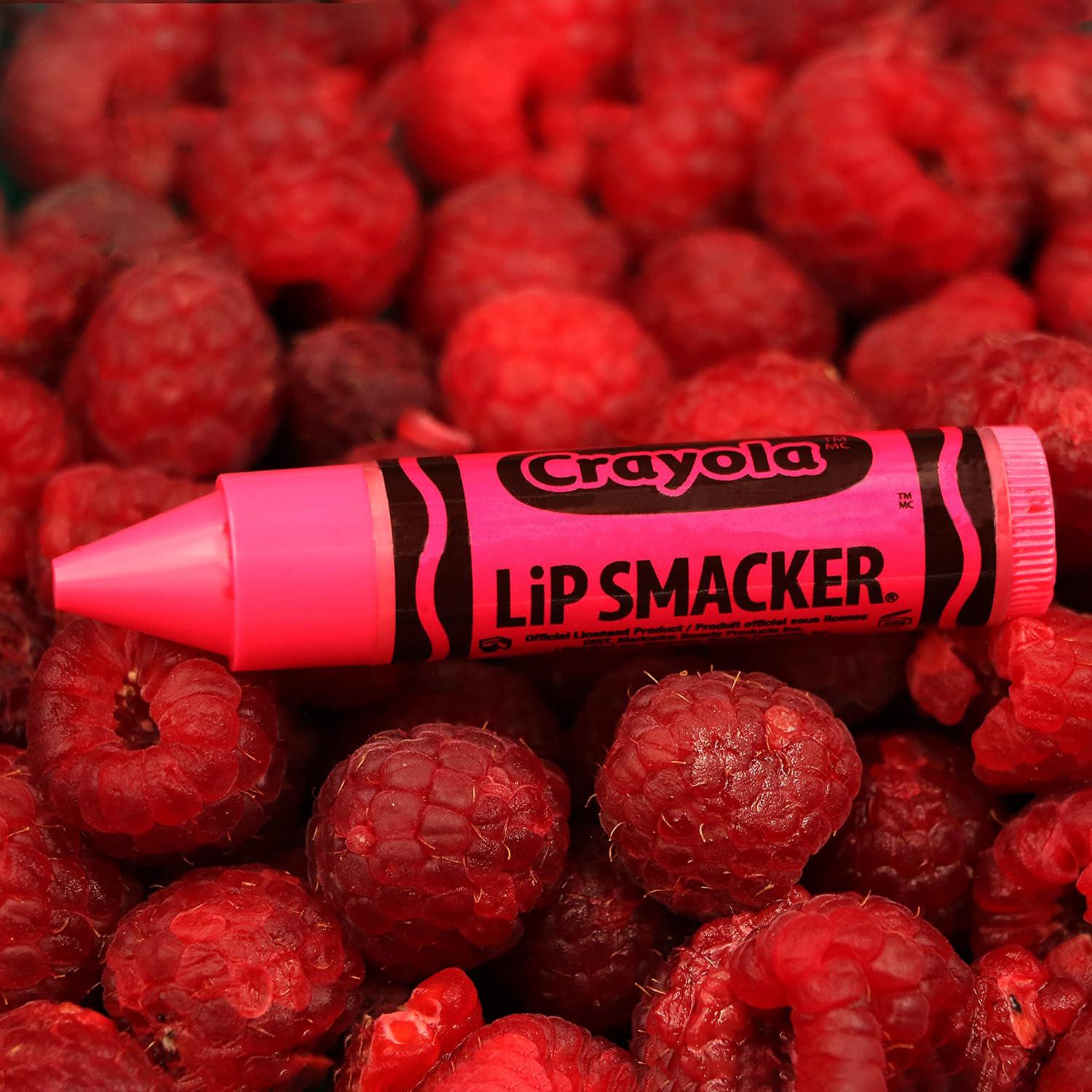 Lip Smacker Crayola Lip Balm Party Pack - 8 Moisturizing Lip Balms, Cotton Candy, Orange, Sherbert, Watermelon, Berry, Apple, Banana, Hydrating And Protecting - Cruelty-Free,