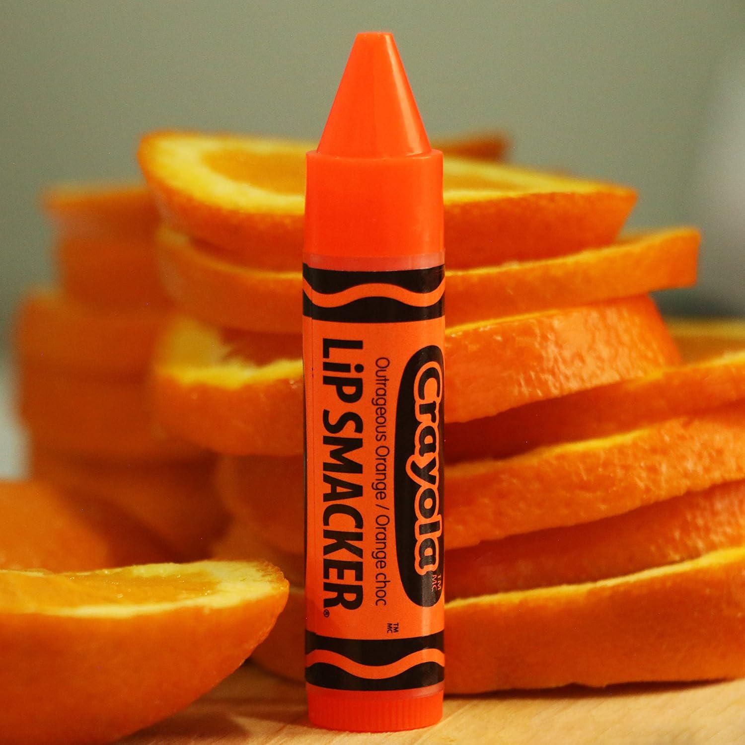 Lip Smacker Crayola Lip Balm Party Pack - 8 Moisturizing Lip Balms, Cotton Candy, Orange, Sherbert, Watermelon, Berry, Apple, Banana, Hydrating And Protecting - Cruelty-Free,