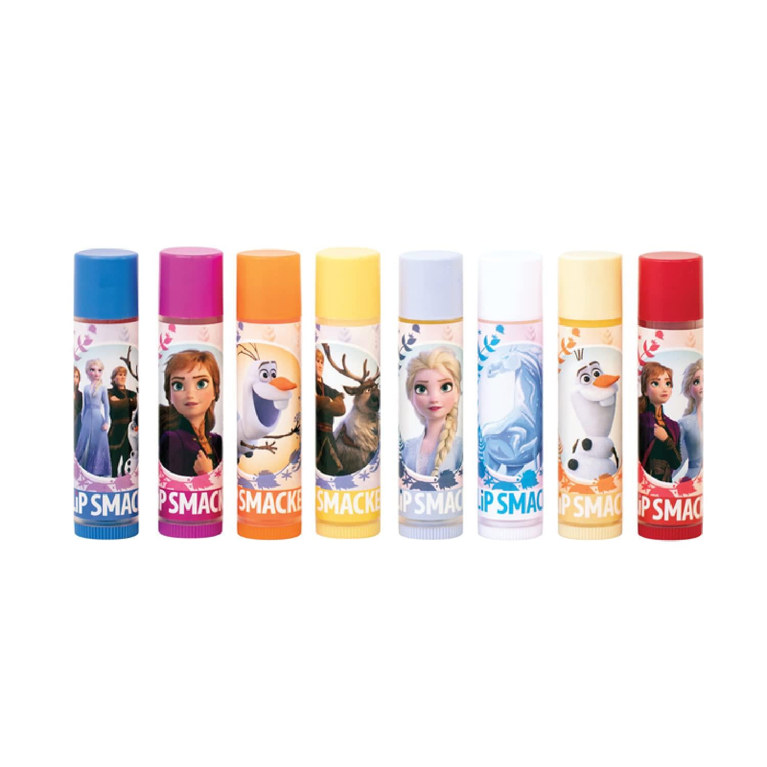 Lip Smacker Disney Frozen 2 Flavored Lip Balm Party Pack 8 Count, Clear, For Kids,