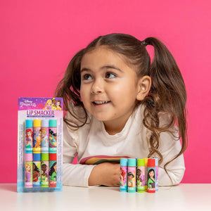 Lip Smacker Disney Princess Flavored Lip Balm Party Pack 8 Count, Clear, For Kids,